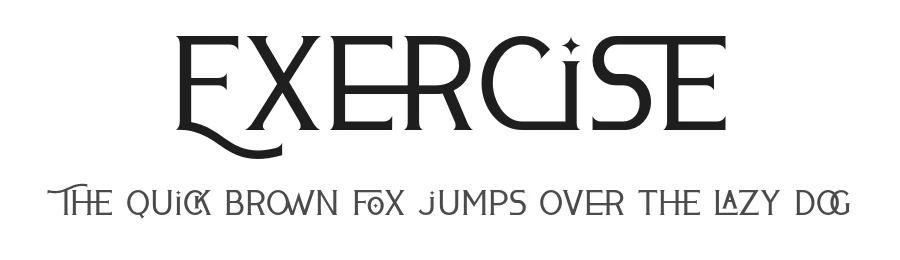 Exercise by 177Studio — Decorative Font