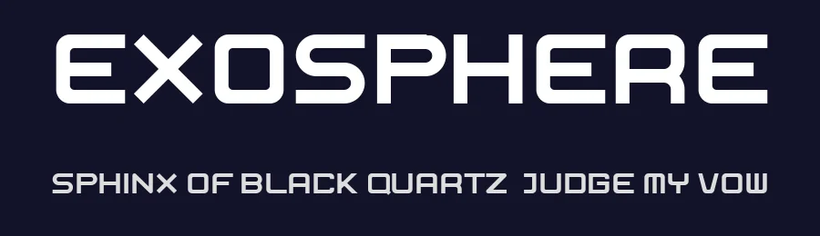 Exosphere by James Klahn — Display Font — thumbnail 2