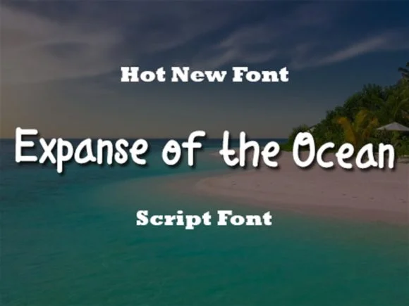 Expanse of the Ocean Font by rangkaiaksara — Script Handwritten Font