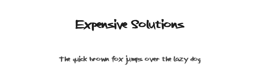 Expensive Solutions