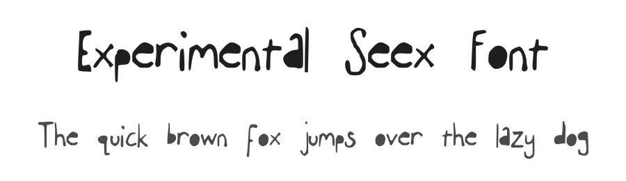Experimental Seex Font