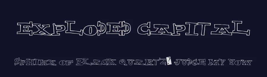 Exploded Capital by Xerographer Fonts — Decorative Font — thumbnail 2