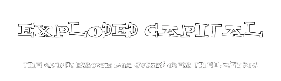 Exploded Capital by Xerographer Fonts β Decorative Font