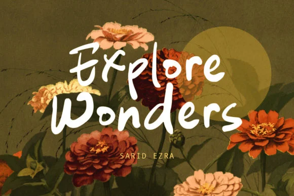 Explore Wonders Font by saridezra — Script Handwritten Font