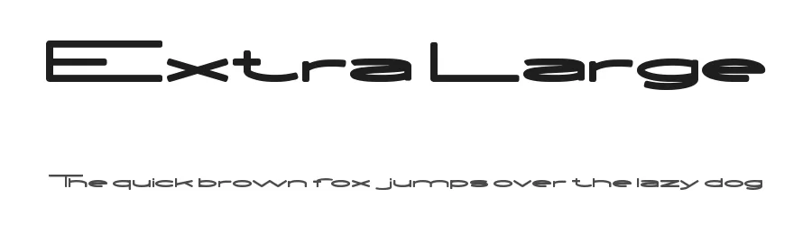 Extra Large by weknow โ Sans Serif Font