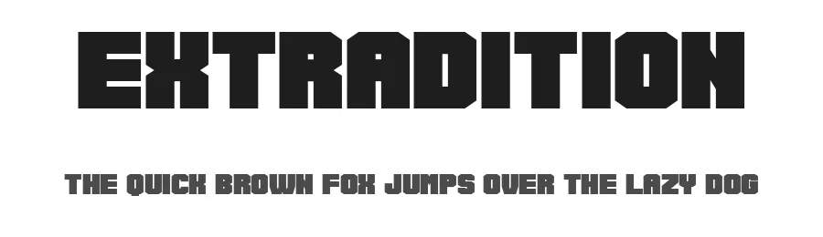 Extradition by Vladimir Nikolic — Display Font