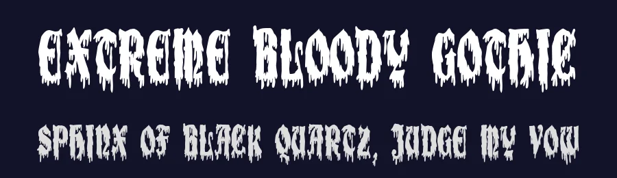 Extreme Bloody Gothic by Woodcutter — Decorative Font — thumbnail 2
