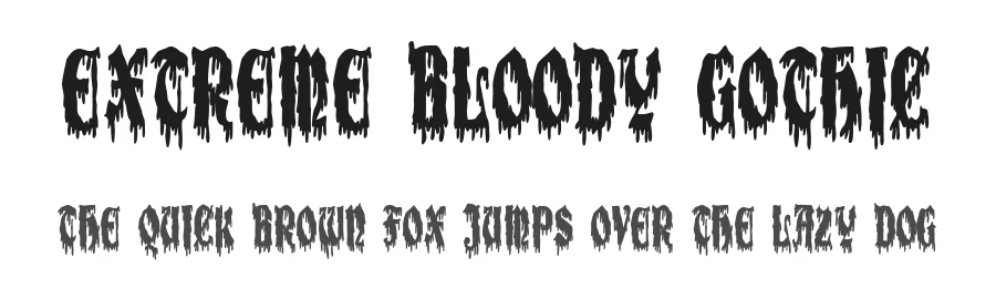 Extreme Bloody Gothic by Woodcutter — Decorative Font
