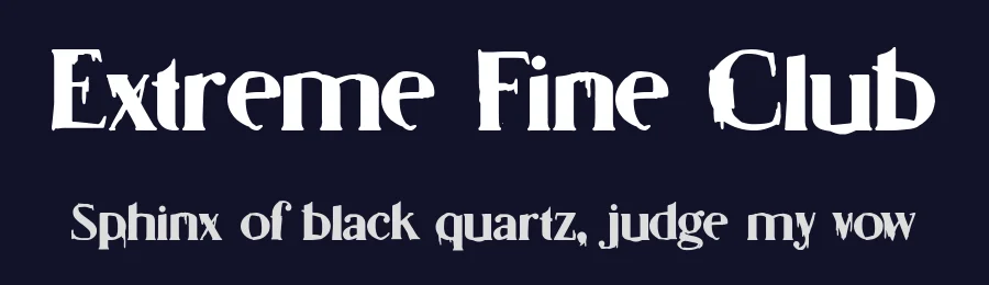 Extreme Fine Club by Woodcutter — Decorative Font — thumbnail 2