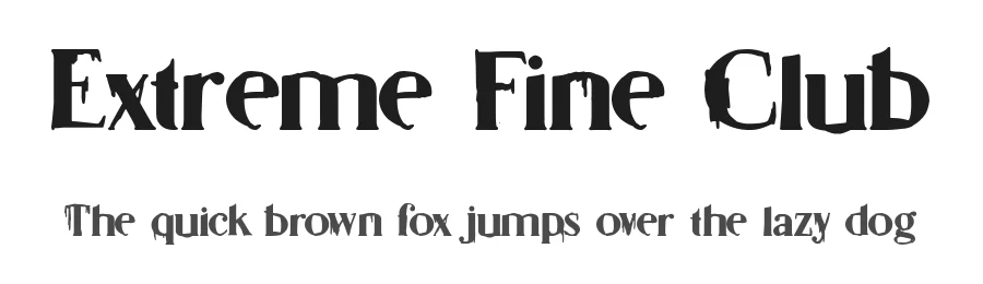 Extreme Fine Club by Woodcutter — Decorative Font