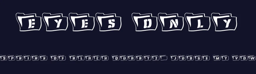 Eyes Only by Iconian Fonts — Decorative Font — thumbnail 2