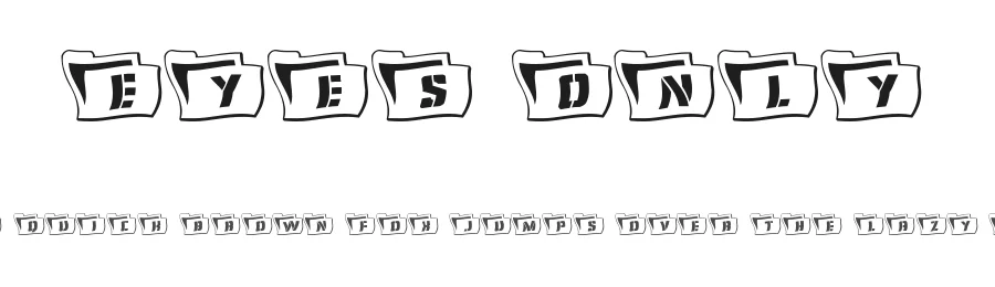 Eyes Only by Iconian Fonts — Decorative Font