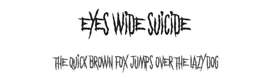 Eyes Wide Suicide by Chequered Ink — Decorative Font