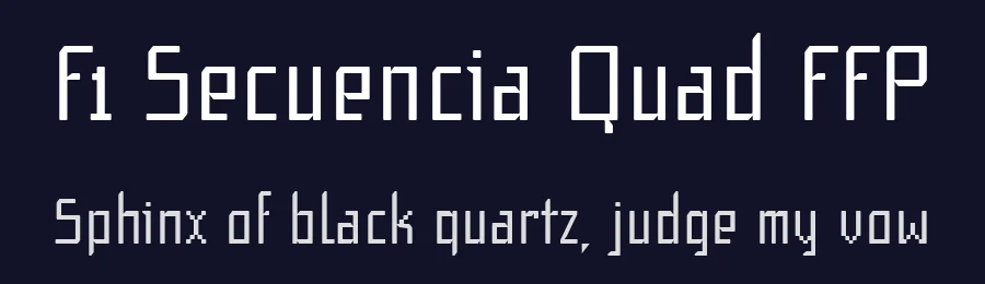 F1 Secuencia Quad FFP by deFharo — Display Font — thumbnail 2
