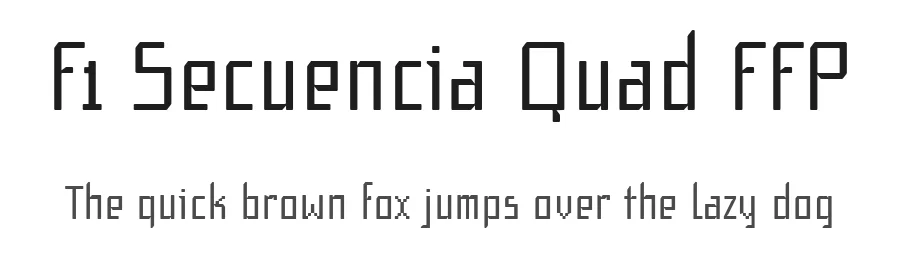 F1 Secuencia Quad FFP by deFharo — Display Font
