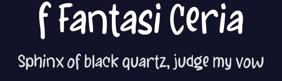 f Fantasi Ceria by wepfont.com — Script Handwritten Font — thumbnail 2