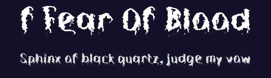 f Fear Of Blood by wepfont.com — Decorative Font — thumbnail 2