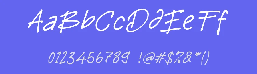 f Finding by wepfont.com — Script Handwritten Font — thumbnail 3