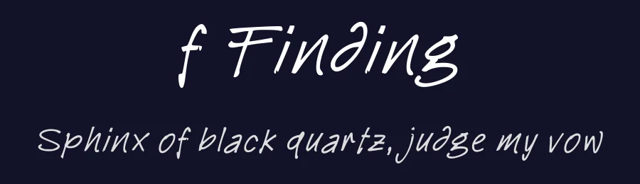 f Finding by wepfont.com — Script Handwritten Font — thumbnail 2