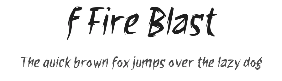 f Fire Blast by wepfont.com — Decorative Font