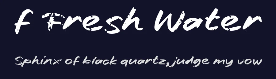f Fresh Water by wepfont.com — Script Handwritten Font — thumbnail 2