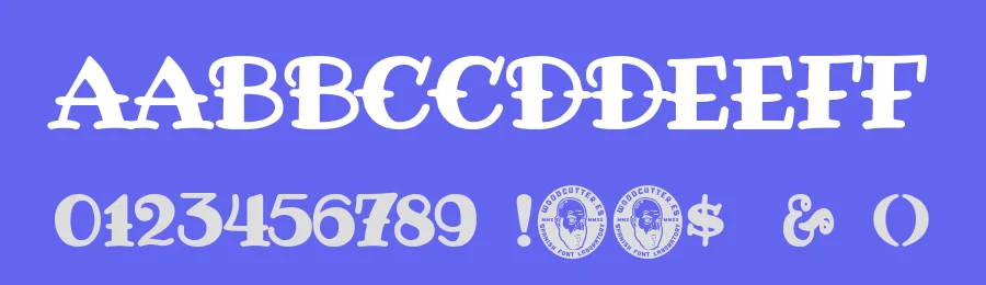 F.T.W. since 1974 by Woodcutter — Decorative Font — thumbnail 3