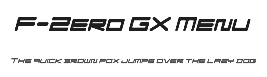 F-Zero GX Menu by Tony Thai — Display Font