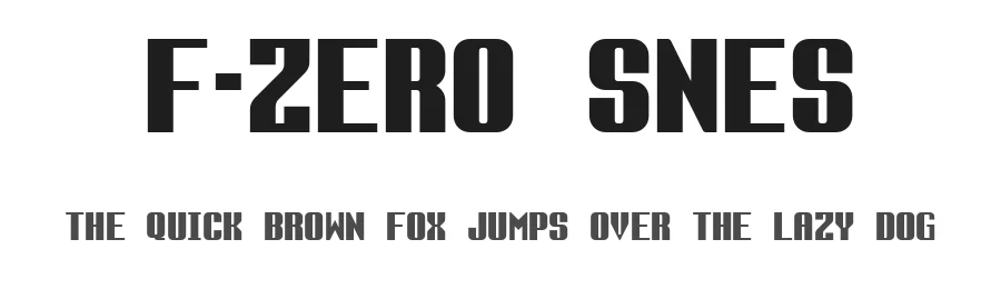 F-Zero SNES by Tony Thai — Display Font