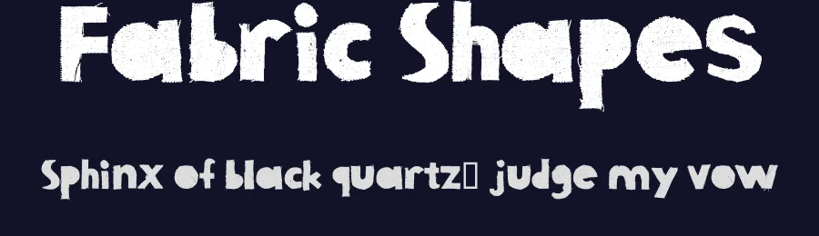 Fabric Shapes by Letters + Numbers — Decorative Font — thumbnail 2