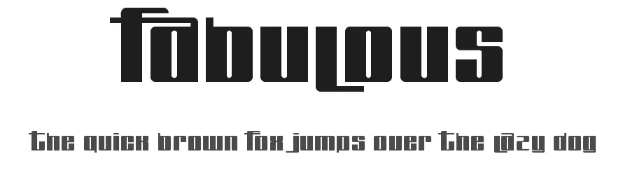 Fabulous by 76design — Display Font