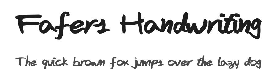 Fafers Handwriting