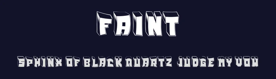 Faint by Vladimir Nikolic — Decorative Font — thumbnail 2