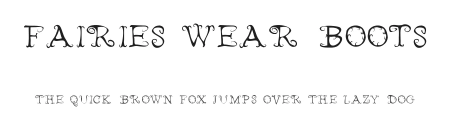 Fairies Wear Boots by ~Sorcerer~ — Decorative Font