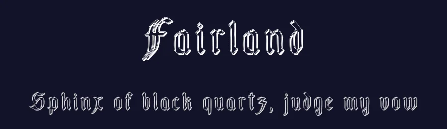 Fairland by D. L. — Blackletter Font — thumbnail 2