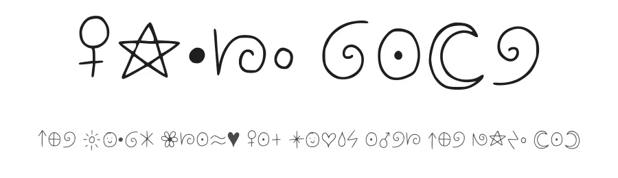 Fairy Code by Allie Bowie — Dingbats Font
