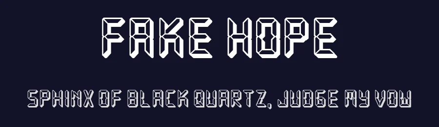 Fake Hope by Vladimir Nikolic — Display Font — thumbnail 2