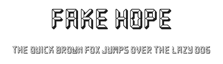 Fake Hope by Vladimir Nikolic — Display Font