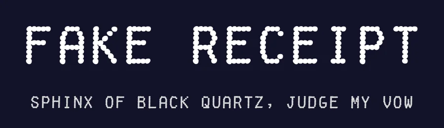 Fake Receipt by Typodermic Fonts — Display Font — thumbnail 2