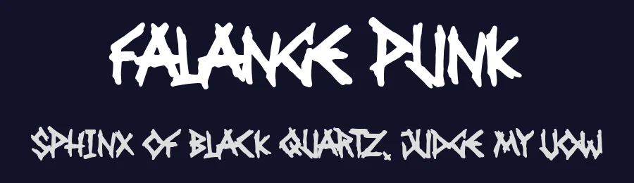 Falange Punk by Woodcutter — Decorative Font — thumbnail 2
