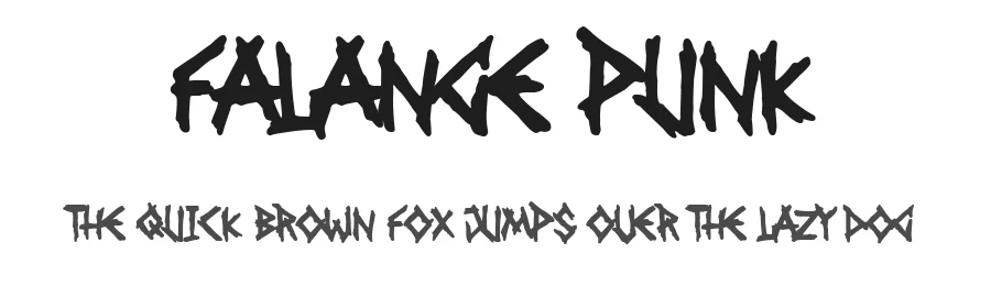 Falange Punk by Woodcutter β Decorative Font