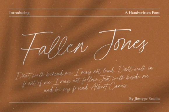 Fallen Jones Font by jimtypestudio — Script Handwritten Font