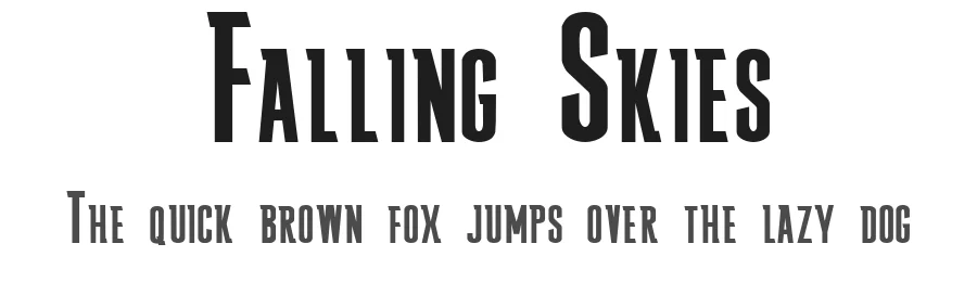 Falling Skies by SpideRaYsfoNtS — Display Font