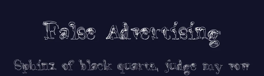 False Advertising by Lars Manenschijn — Decorative Font — thumbnail 2