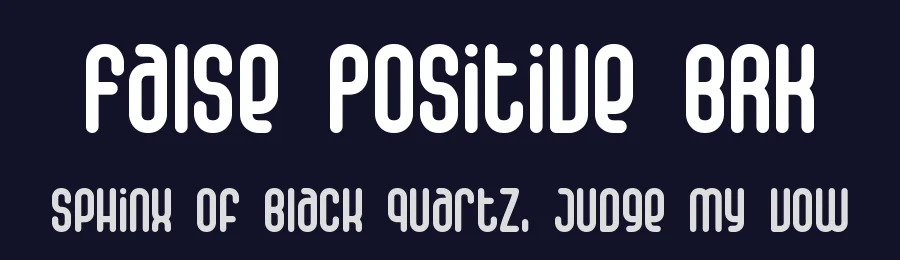 False Positive BRK by Ænigma — Decorative Font — thumbnail 2