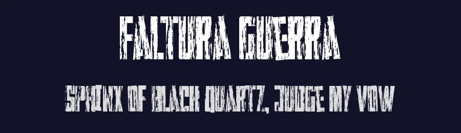 Faltura Guerra by Måns Grebäck — Decorative Font — thumbnail 2
