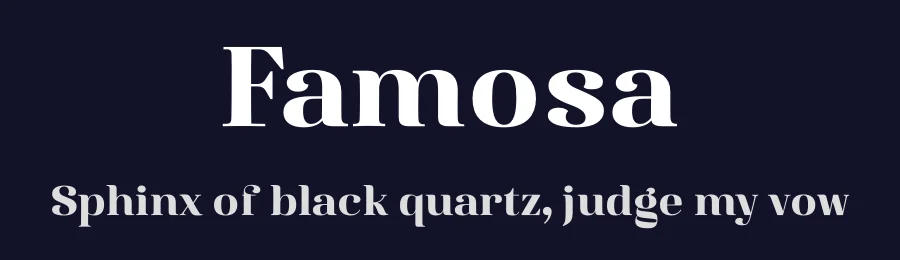 Famosa by Anita Jürgeleit — Serif Font — thumbnail 2