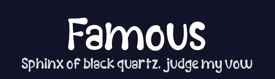 Famous by Akmalotype — Decorative Font — thumbnail 2