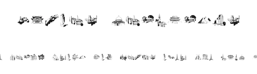 Famous Buildings by Manfred Klein β Dingbats Font