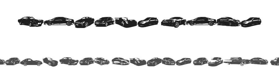 Famous Cars by Julia Schneider — Dingbats Font