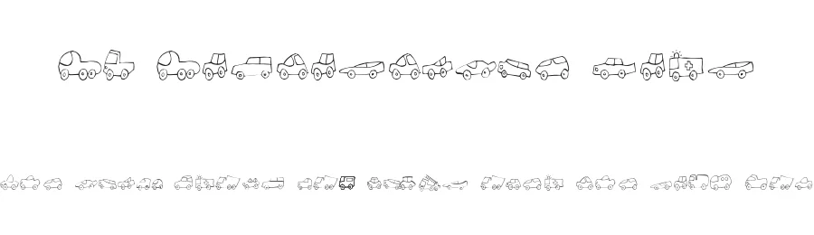 FE Fantastique Cars by Font Environment — Dingbats Font